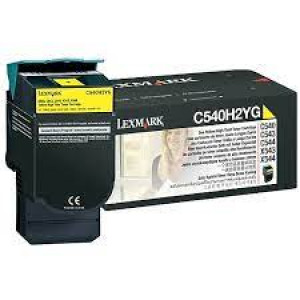 Lexmark C540H2 Yellow Toner Original Cartridge C540H2YG (2000 Pages) for Lexmark C540n, C543n, C544dn, C544dtn, C544dw, X543dn mfp, X544dn mfp, X544dw mfp, X544dte mfp, X546dtn, X548dte